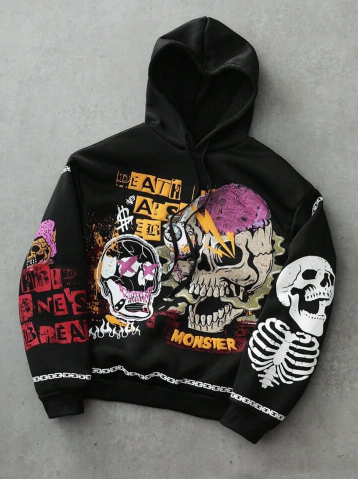 URBAN-UNCLE Streetrush Men's Youthful Streetwear Hoodie
